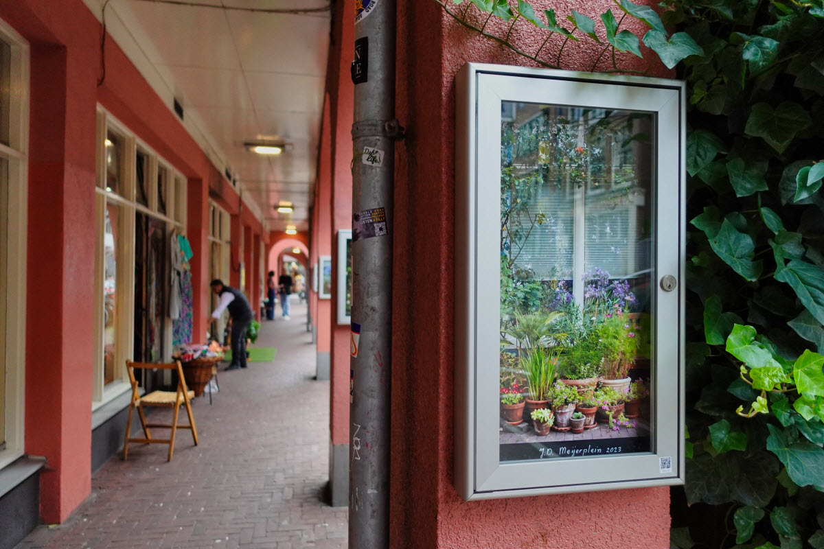 Fototentoonstelling vitrines St Antoniesbreestraat 1